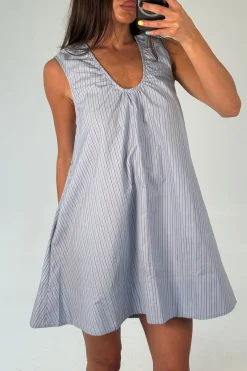 Sydney Mini Dress Blue Stripe