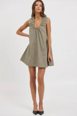 Sydney Mini Dress Khaki