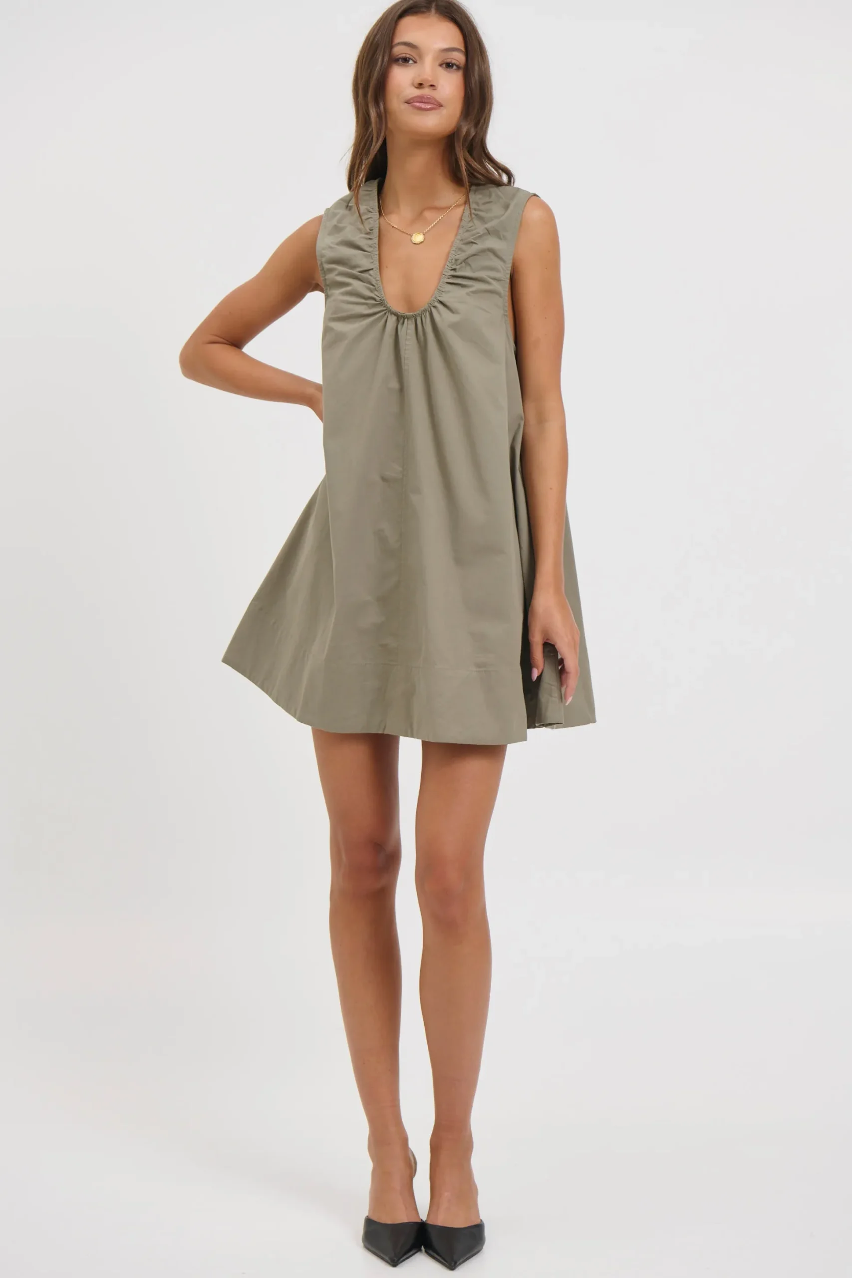 Sydney Mini Dress Khaki