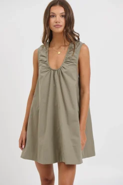 Sydney Mini Dress Khaki