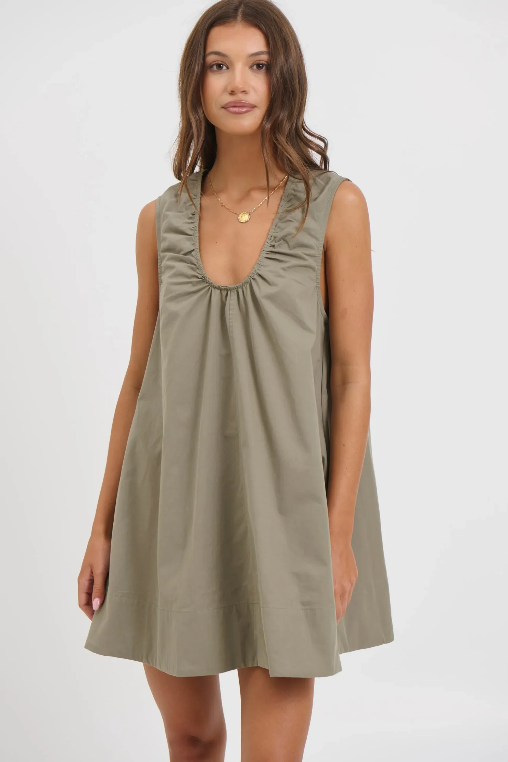 Sydney Mini Dress Khaki