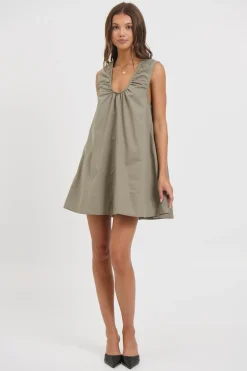 Sydney Mini Dress Khaki