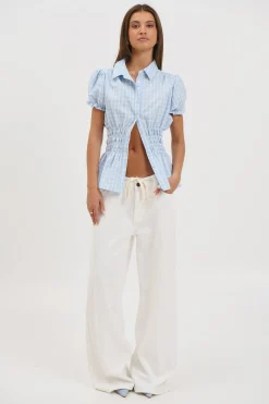 Talia Short Sleeve Shirt Sky