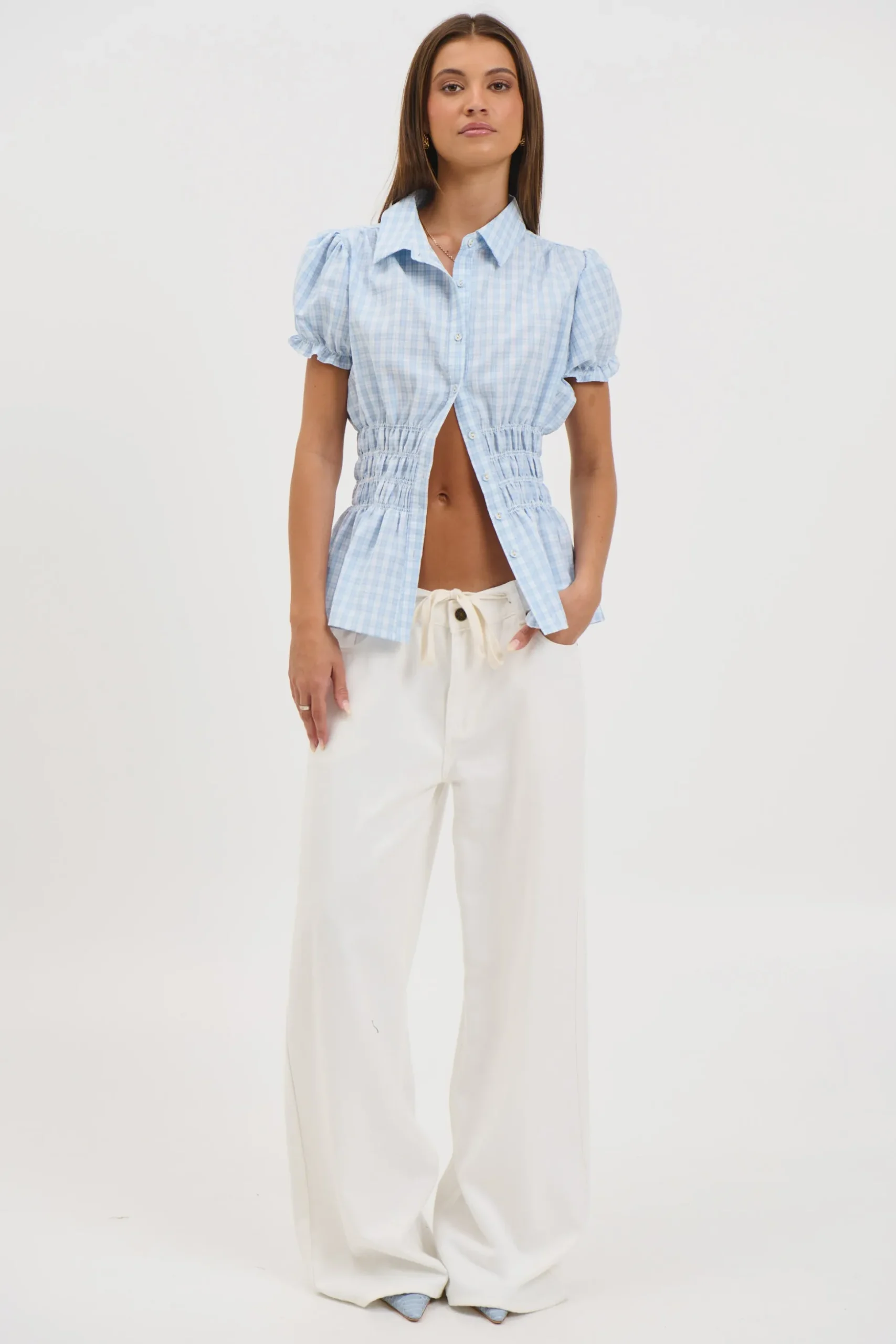 Talia Short Sleeve Shirt Sky