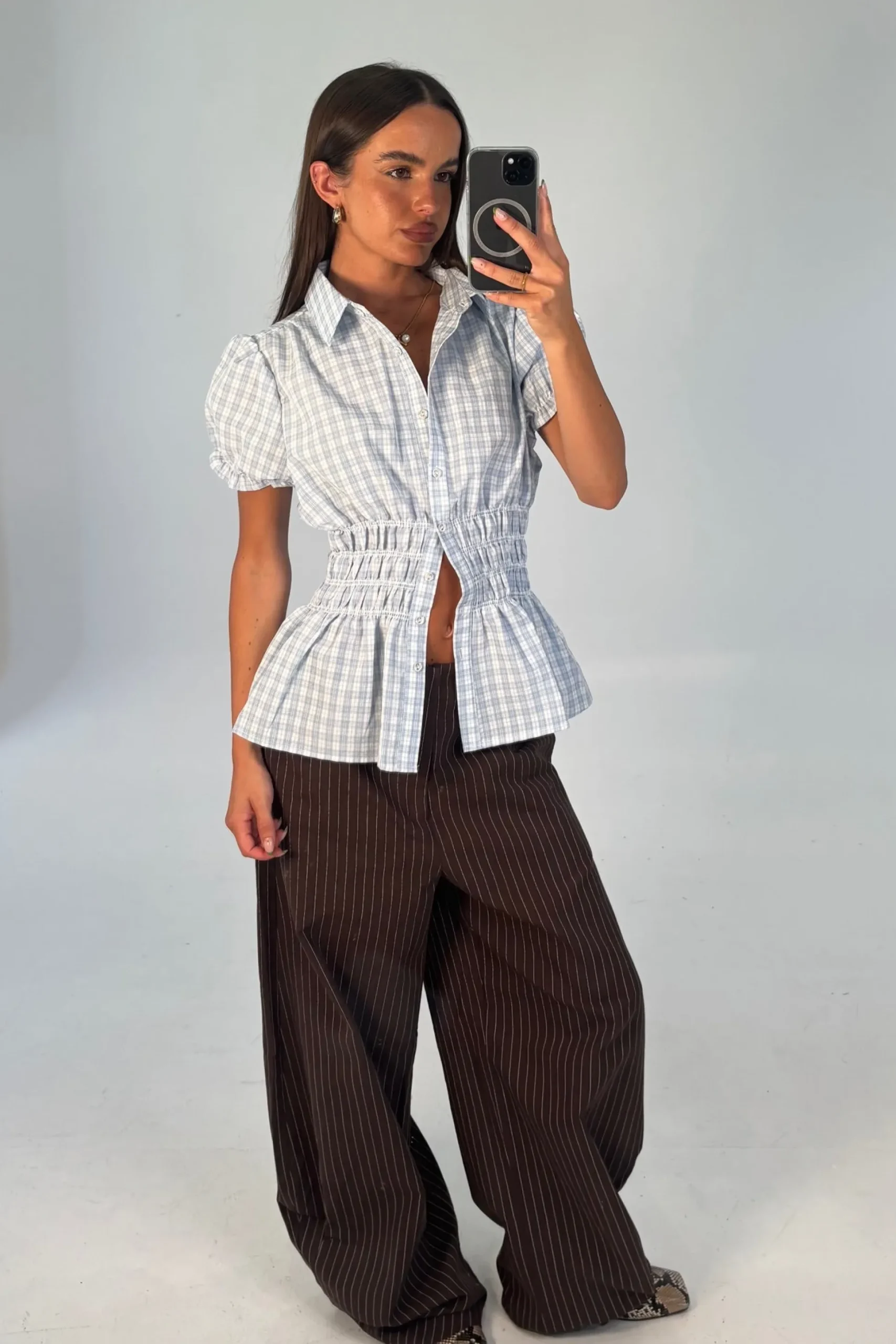 Talia Short Sleeve Shirt Sky