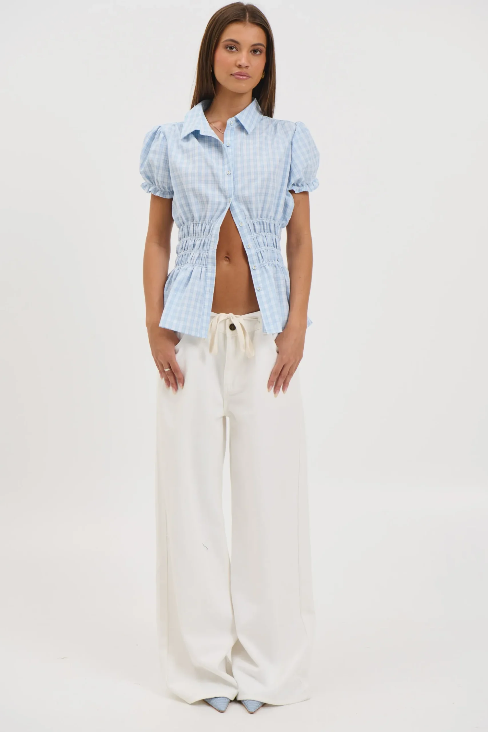 Talia Short Sleeve Shirt Sky