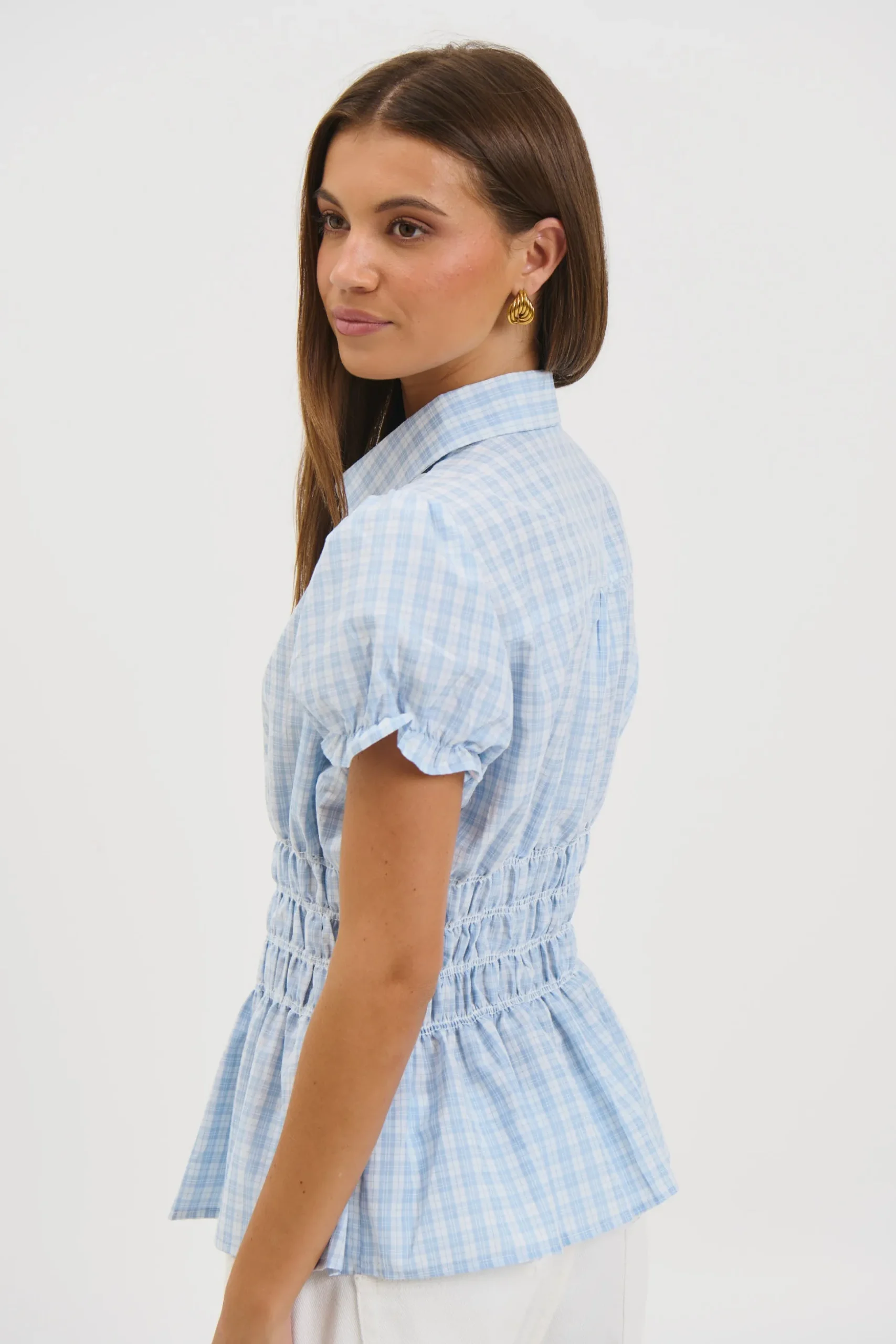 Talia Short Sleeve Shirt Sky