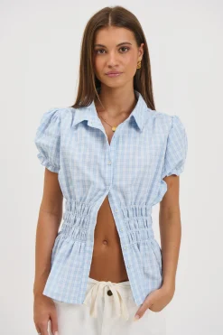 Talia Short Sleeve Shirt Sky
