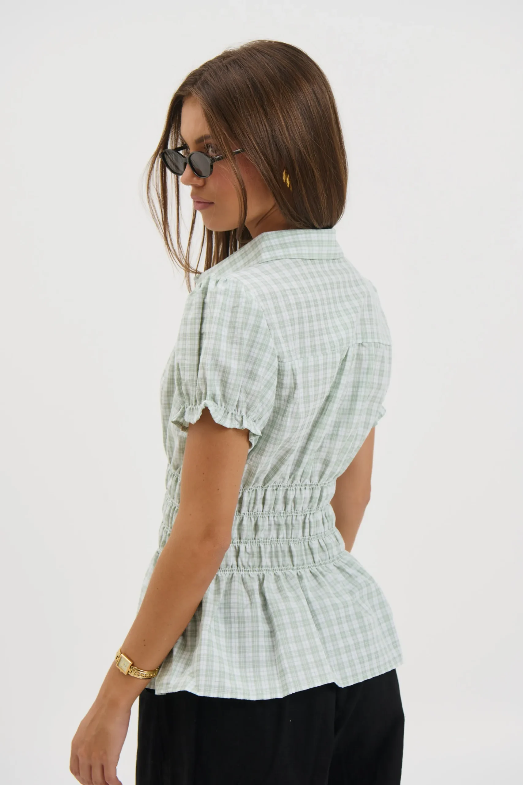 Talia Short Sleeve Shirt Sage