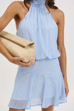 Talisha Mini Dress Blue Stripe