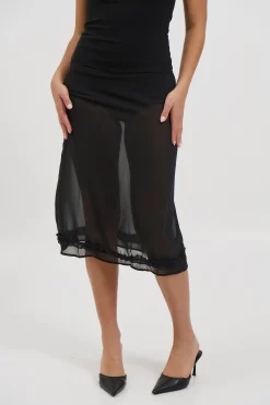 Tallulah Sheer Skirt Black