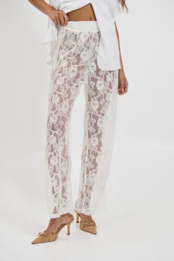 Tamika Lace Pant White