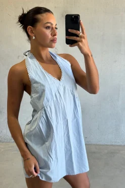 Tammi Halter Dress Sky