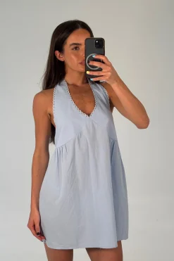 Tammi Halter Dress Sky