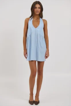 Tammi Halter Dress Sky