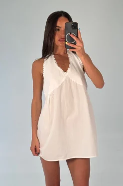 Tammi Halter Dress White