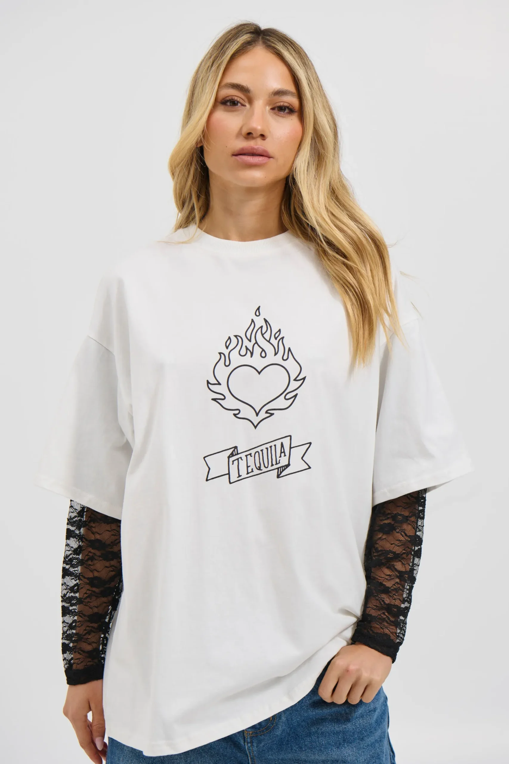 Tequila Lace Tee White