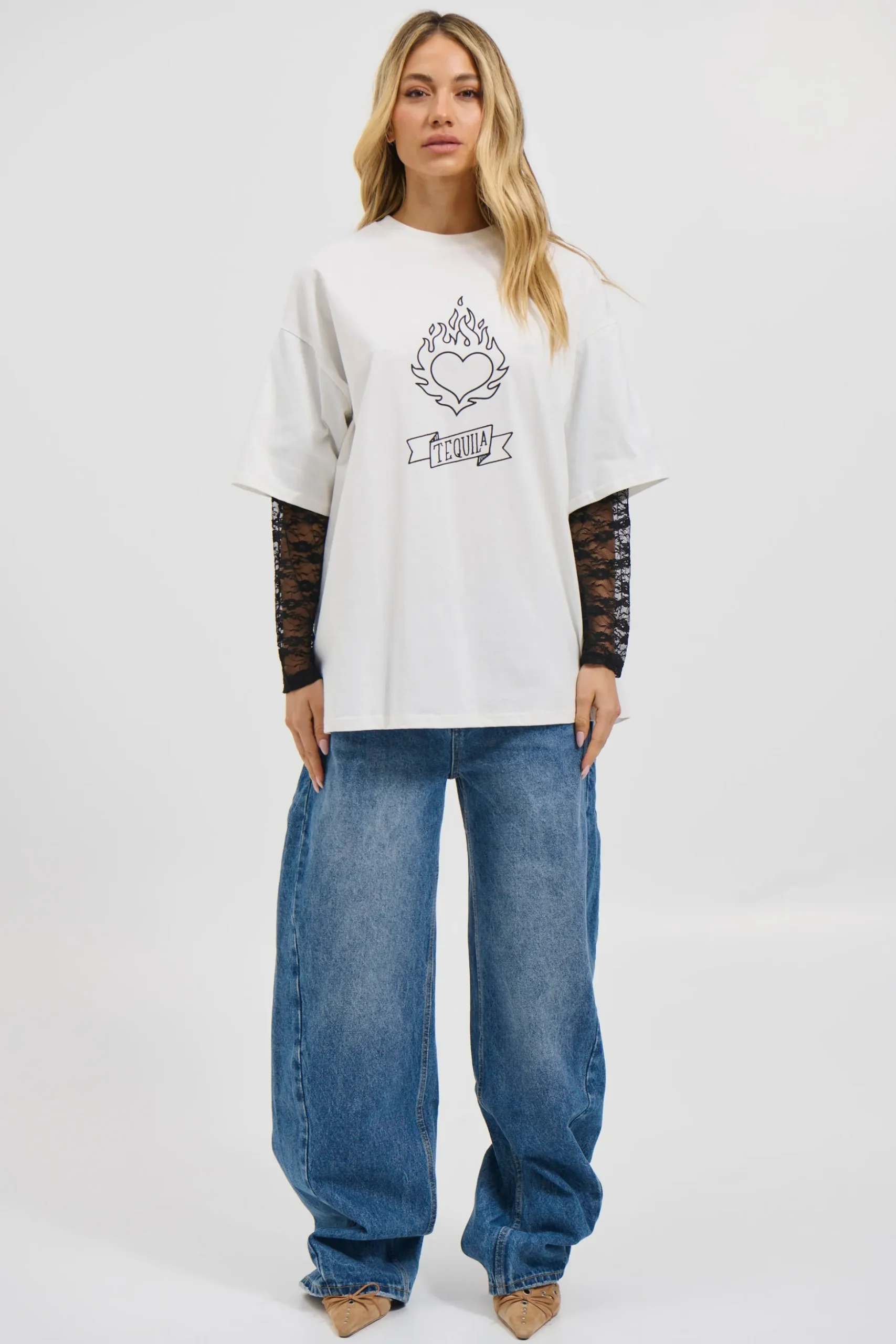 Tequila Lace Tee White