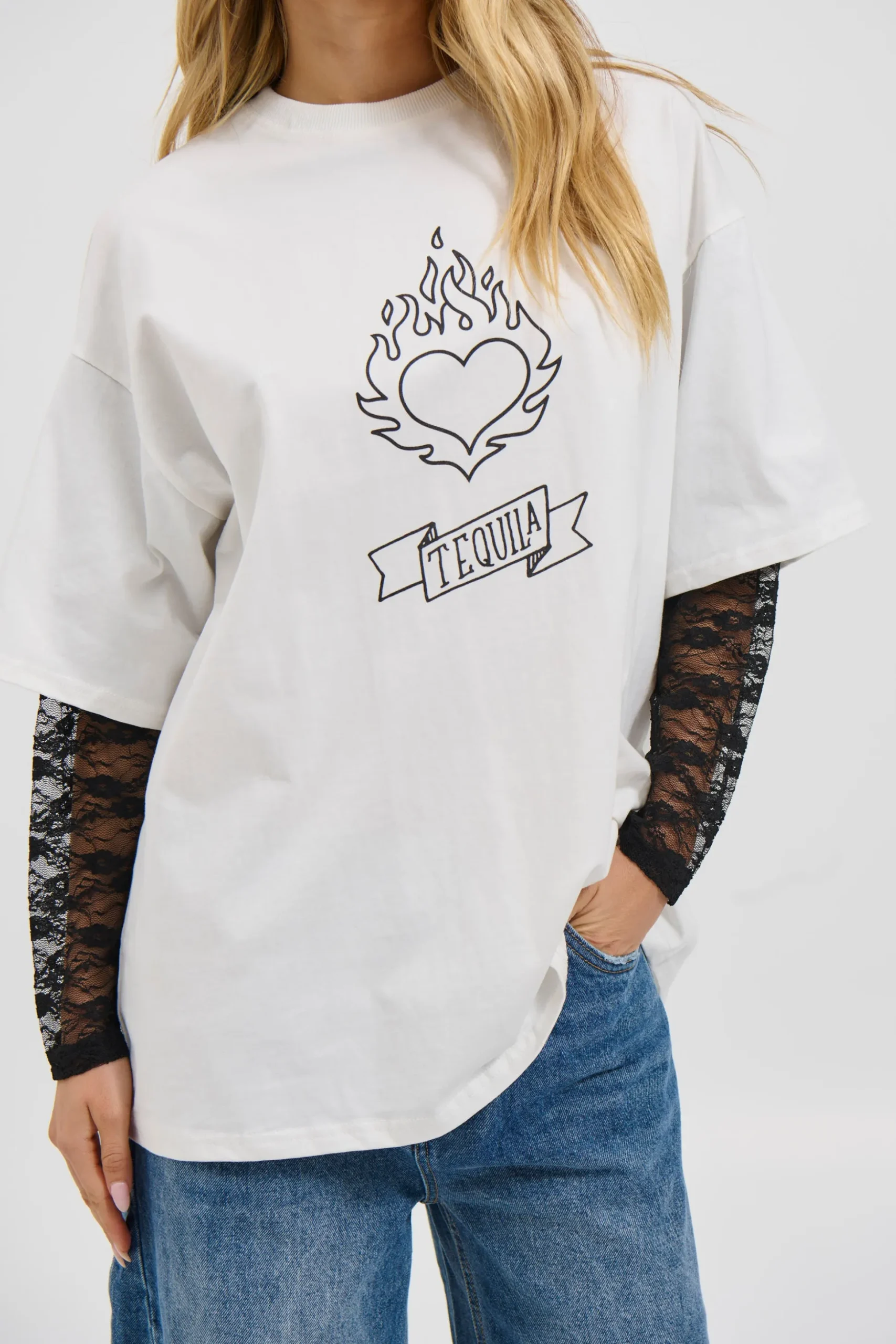 Tequila Lace Tee White