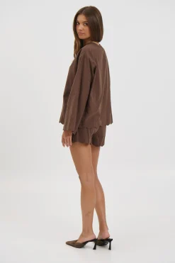 Tianna Scallop Set Chocolate