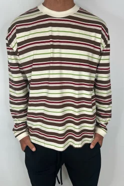 Tim Stripe Long Sleeve Choc