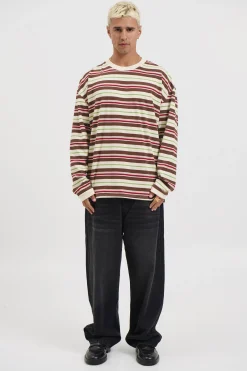 Tim Stripe Long Sleeve Choc