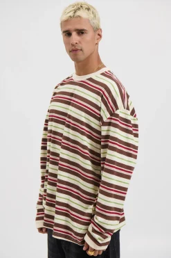Tim Stripe Long Sleeve Choc