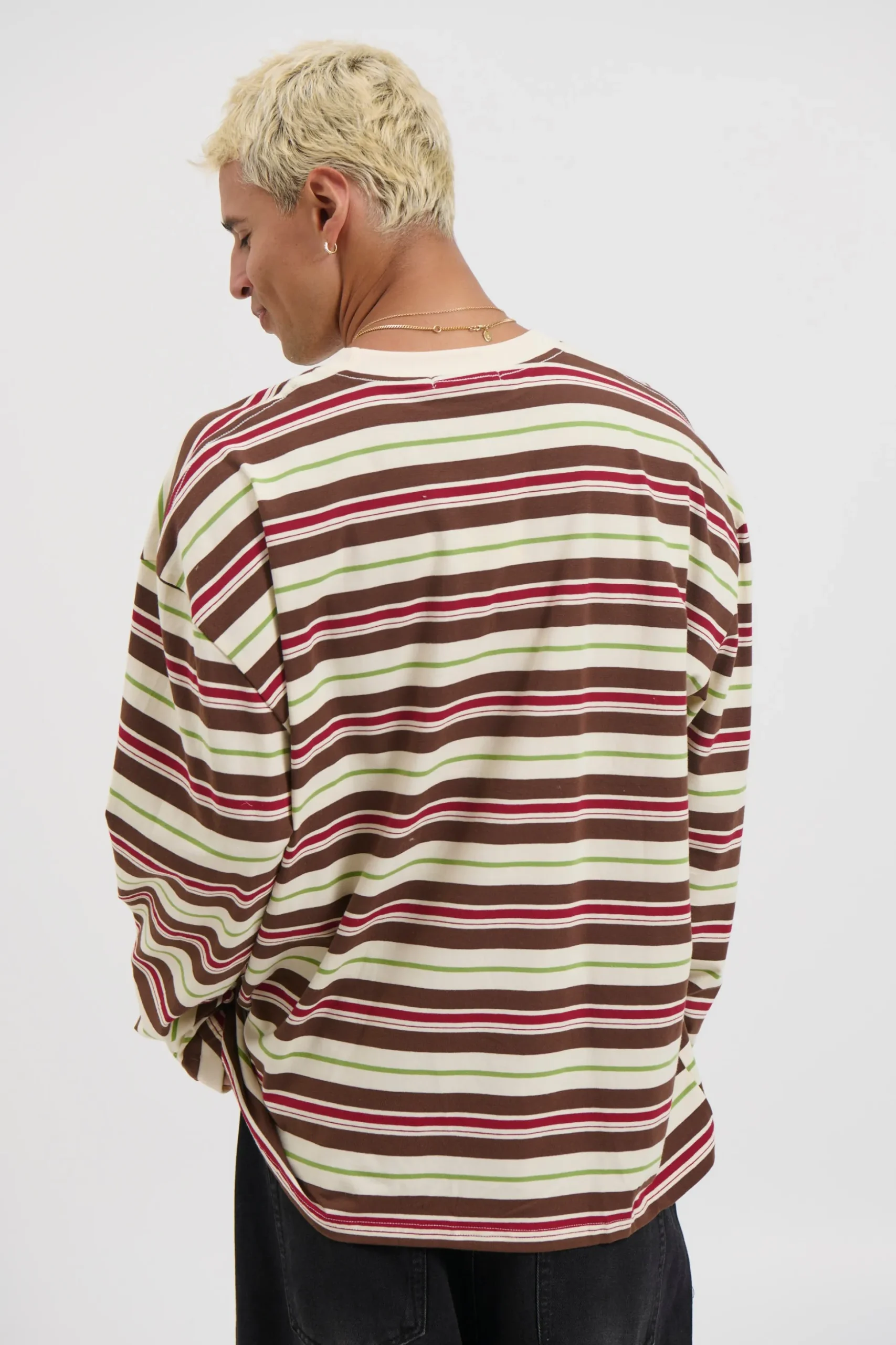 Tim Stripe Long Sleeve Choc
