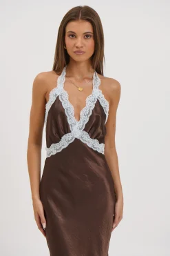 Tonya Maxi Dress Chocolate
