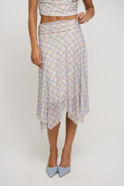 Tove Skirt Blue Check