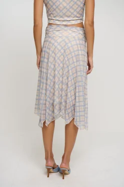 Tove Skirt Blue Check