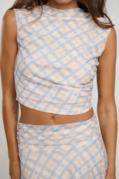 Tove Top Blue Check