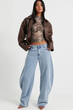 Trista Biker Jacket Brown