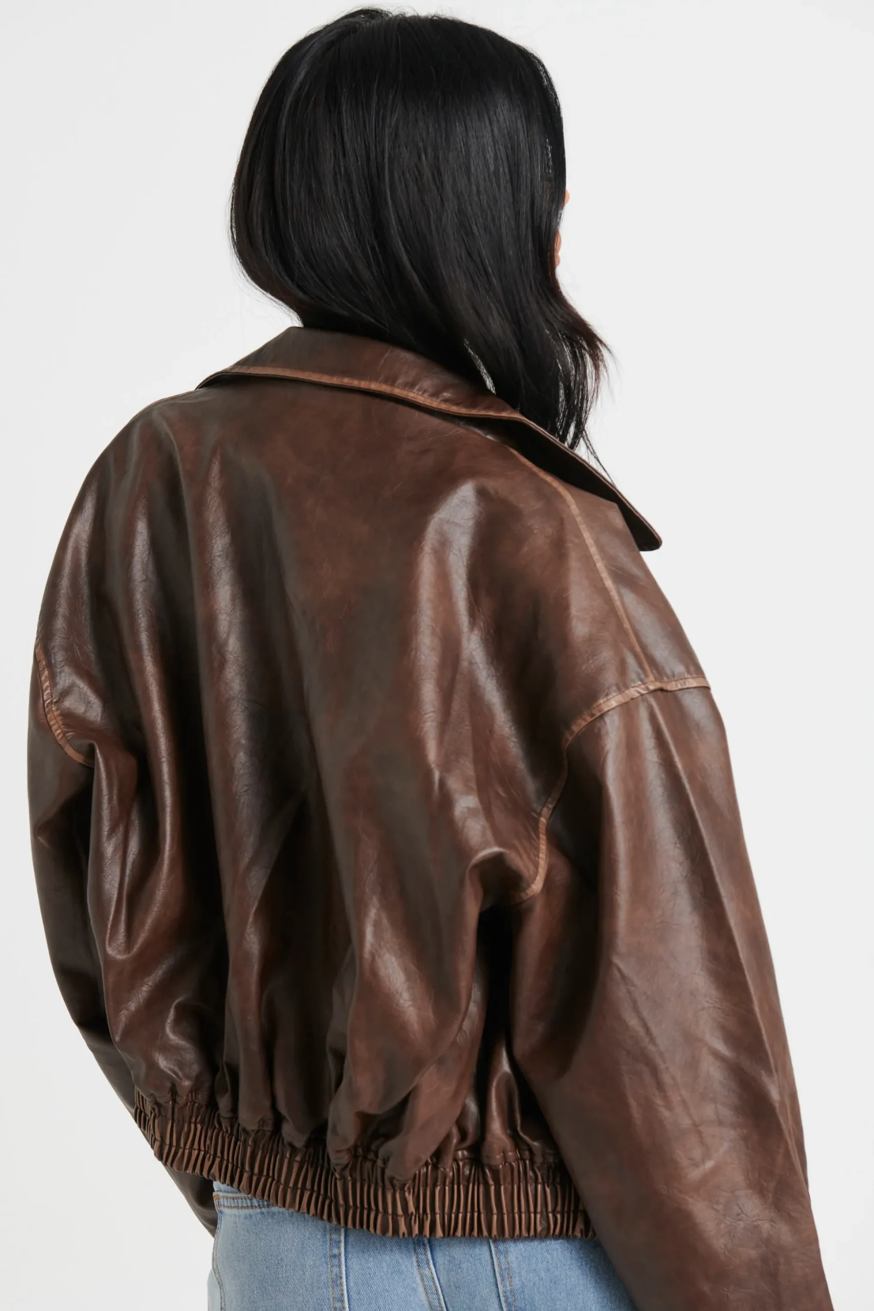 Trista Biker Jacket Brown
