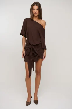 Tyla Mini Dress Chocolate