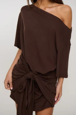 Tyla Mini Dress Chocolate