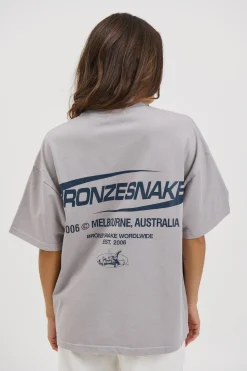 Unisex Bronze Snake Classic Tee Grey