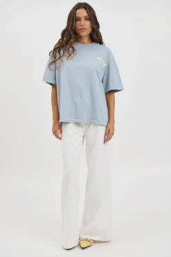 Unisex Bronze Snake Classic Tee Blue