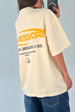 Unisex Bronze Snake Classic Tee Ivory