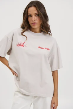 Unisex Bronze Snake Melb Tee Ivory