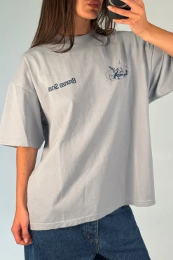 Unisex Bronze Snake Melb Tee Baby Blue