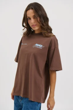 Unisex Bronze Snake Signature Tee Choc