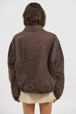 Unisex Charlie Soft Cotton Bomber Choc