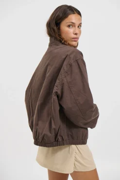 Unisex Charlie Soft Cotton Bomber Choc