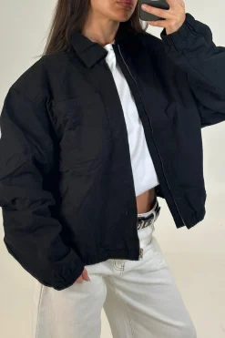 Unisex Charlie Soft Cotton Bomber Black