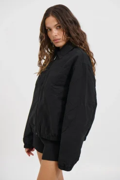 Unisex Charlie Soft Cotton Bomber Black