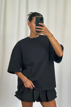 Unisex Emmett Box Tee Black