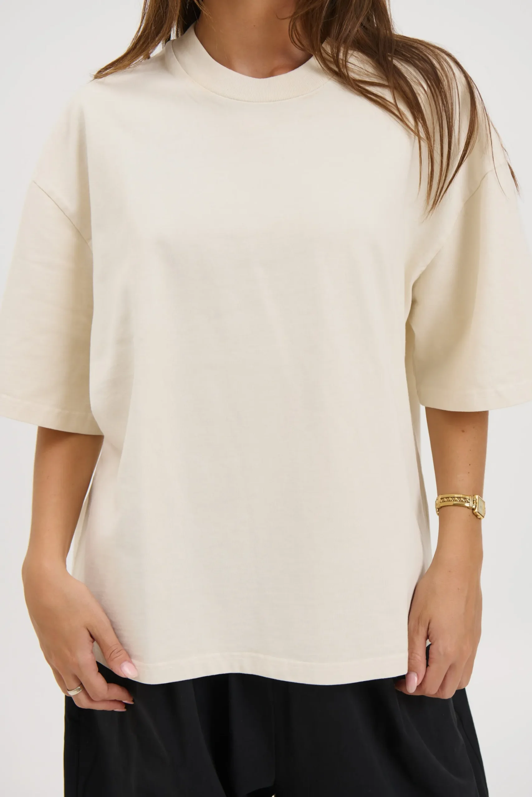 Unisex Emmett Box Tee Ivory