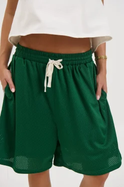 Unisex Julian Mesh Short Emerald