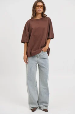 Unisex Midweight Signature Tee Dark Brown